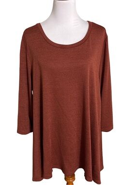 Style & Co. Scoop Neck Tunic in Rust Brown